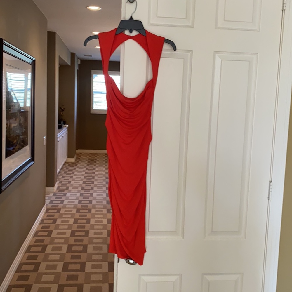 Nicole Miller Bright Orange cocktail dress